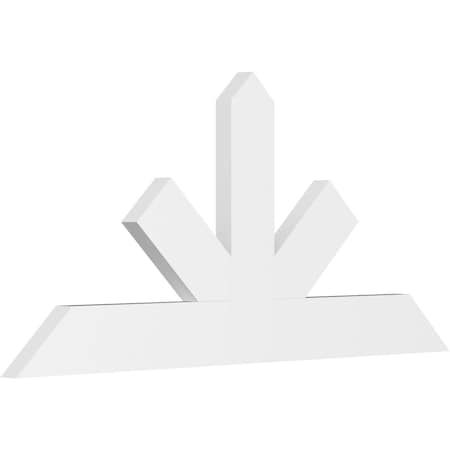 Ekena Millwork Saratoga Architectural Grade PVC Gable Bracket, 60"W x 27 1/2"H x 2"D x 6"F, 11/12 Pitch GBP060X28X0206SAR00